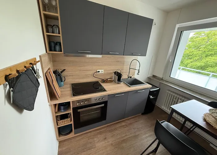 Apartman Messe Essen, Modernes Mit Kueche, Balkon & Self-check-in Essen
